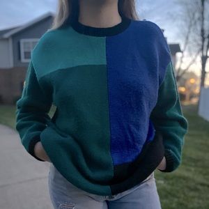 Vintage 80’s Colorblock Cricket Lane Sweater